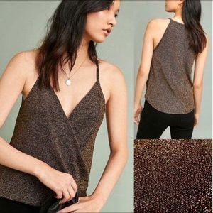 Anthropologie Eri + Ali- NEW Black Glitter Tank